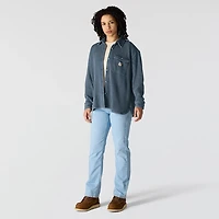Carhartt Women's Heavyweight Waffle Knit Long Sleeve Button Up Shirt