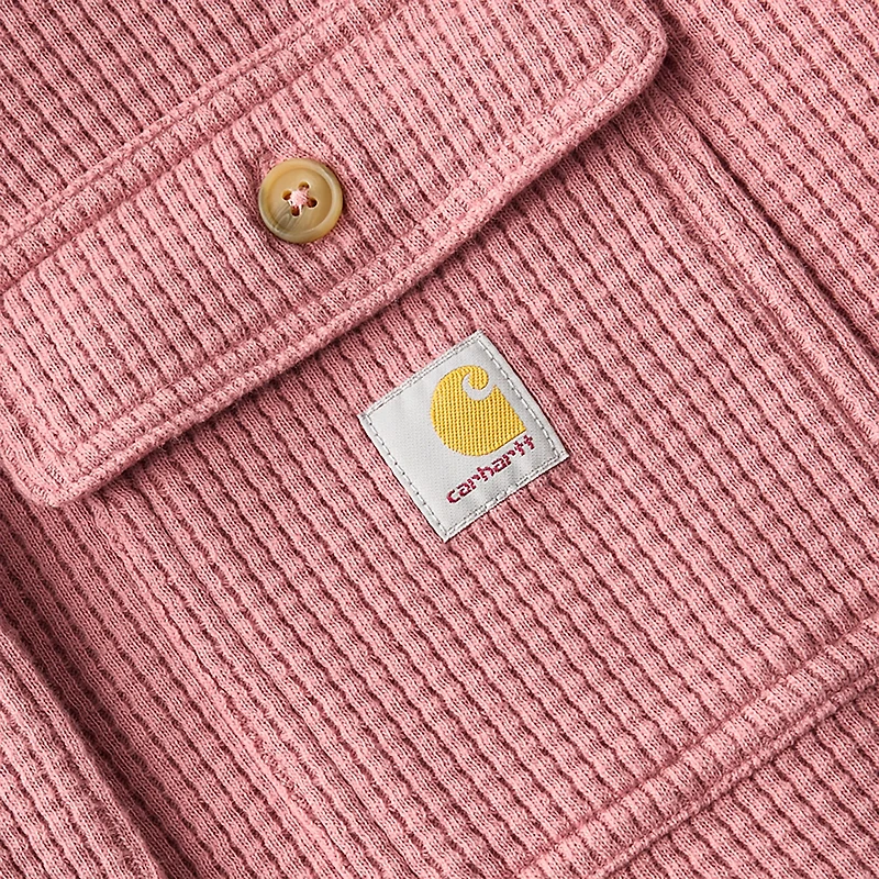 Carhartt Women's Heavyweight Waffle Knit Long Sleeve Button Up Shirt