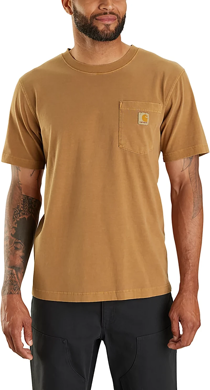 Carhartt Men's Relaxed Fit Short Sleeve Garment Dyed Pocket T-shirt