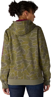 Carhartt Women's Relaxed Fit Midweight Logo Sleeve Graphic Camo Sweatshirt