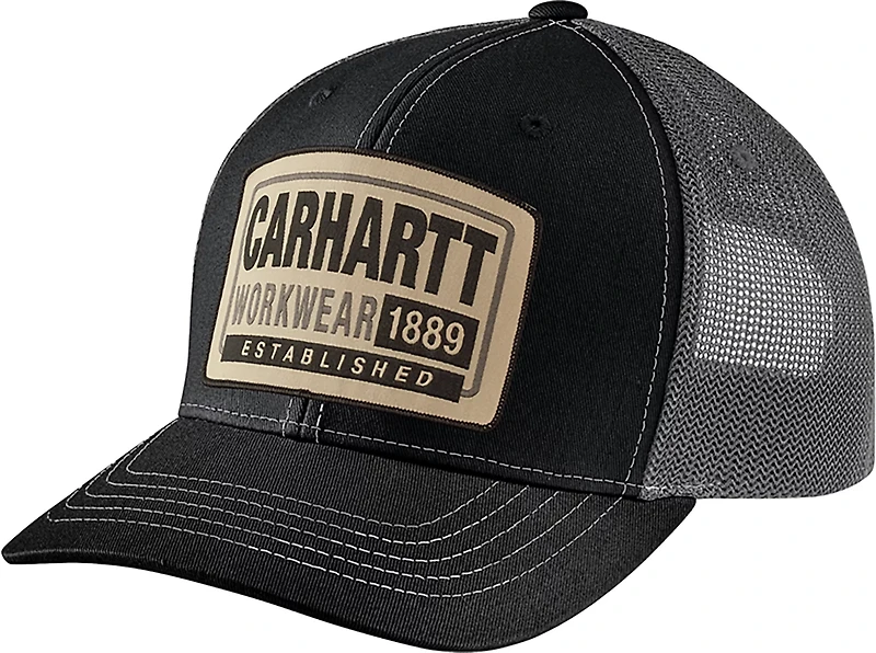 Carhartt Men's Canvas Mesh-Back Workwear Patch Cap