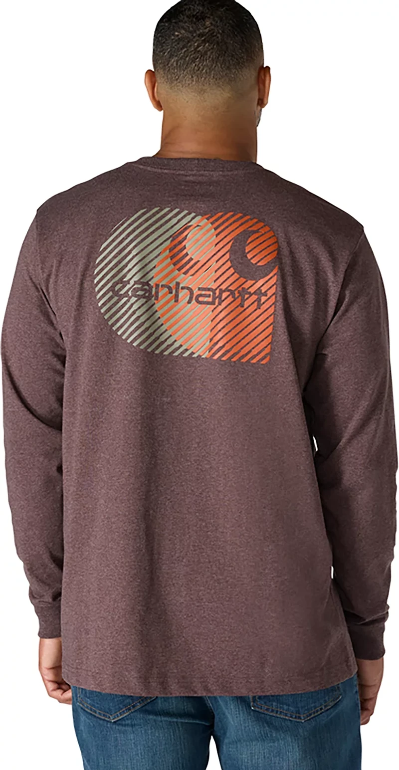 Carhartt Men's Relaxed Fit Heavyweight Pocket C Graphic Long Sleeve T-shirt