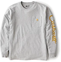 Carhartt Men's Loose Fit Heavyweight Pocket Dog Graphic Long Sleeve T-shirt