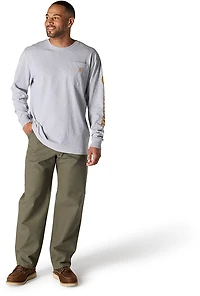 Carhartt Men's Loose Fit Heavyweight Pocket Dog Graphic Long Sleeve T-shirt