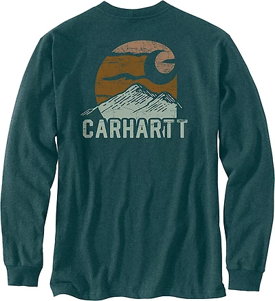 Carhartt Men's Relaxed Fit Heavyweight Long Sleeve Mountain Graphic T-shirt