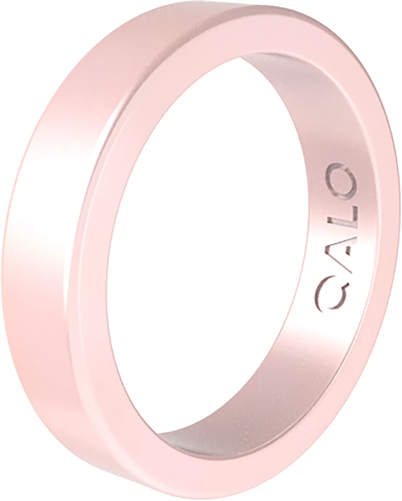 QALO Women's Pearlized Blush Smooth Stackable Ring