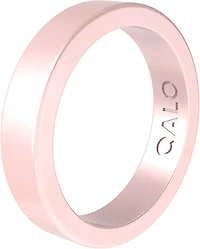 QALO Women's Pearlized Blush Smooth Stackable Ring