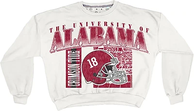 Pressbox Women's Alabama Zone 2 Sided Janise Oversize Crew Sweatshirt