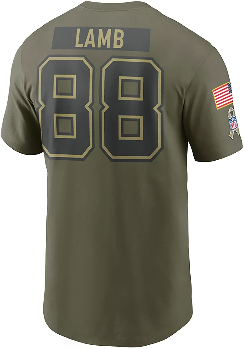 Nike Men's Dallas Cowboys CeeDee Lamb Salute To Service Player Name & Number Short Sleeve T-shirt