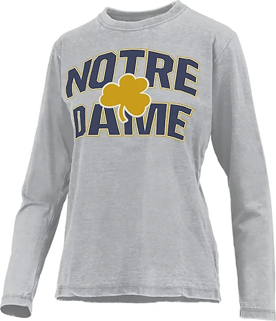 Pressbox Women's Notre Dame Fighting Irish Maxima Vintage Wash Long Sleeve Graphic T-shirt