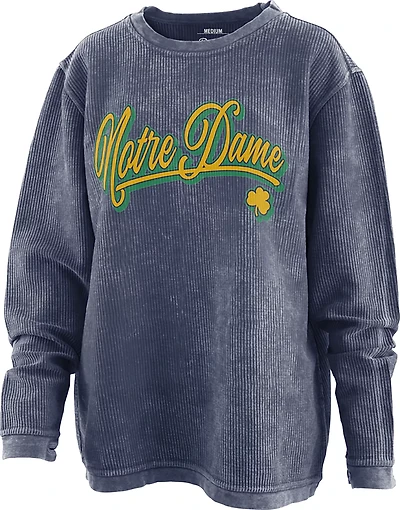 Pressbox Women's Notre Dame Fighting Irish Harlow Comfy Cord Top