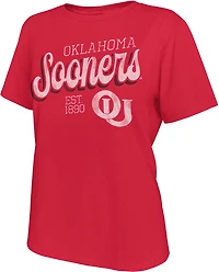 WILDCAT RETRO Women's Oklahoma Script Boxy T-shirt
