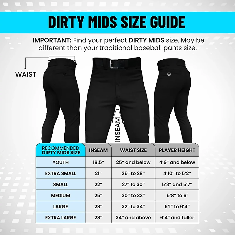 Dirty Mids Men's Essential Baseball Pants