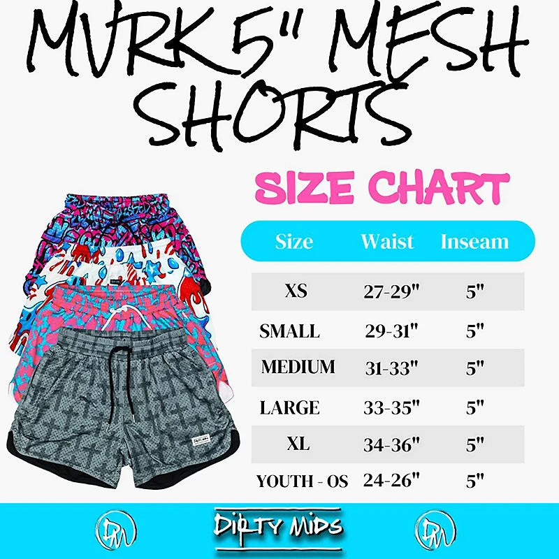 Dirty Mids Men's MVRK Shorts 5 in.