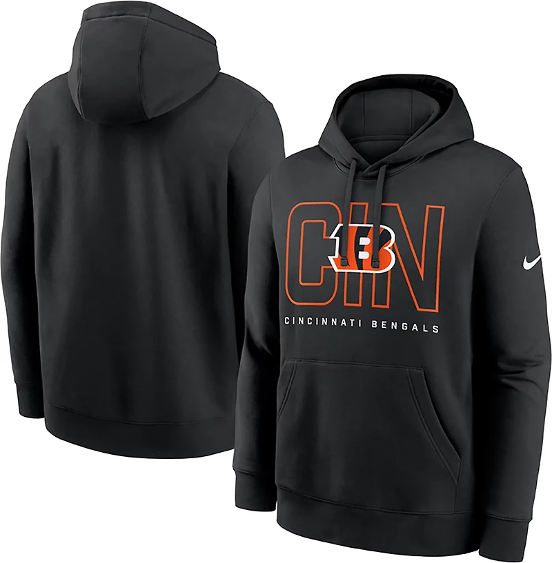 Nike Men's Bengals Club Long Sleeve Pullover Hoodie