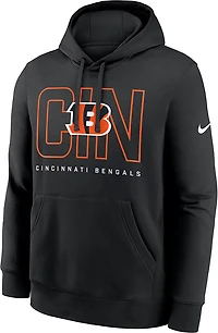Nike Men's Bengals Club Long Sleeve Pullover Hoodie