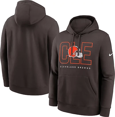 Nike Men's Browns Club Long Sleeve Pullover Hoodie