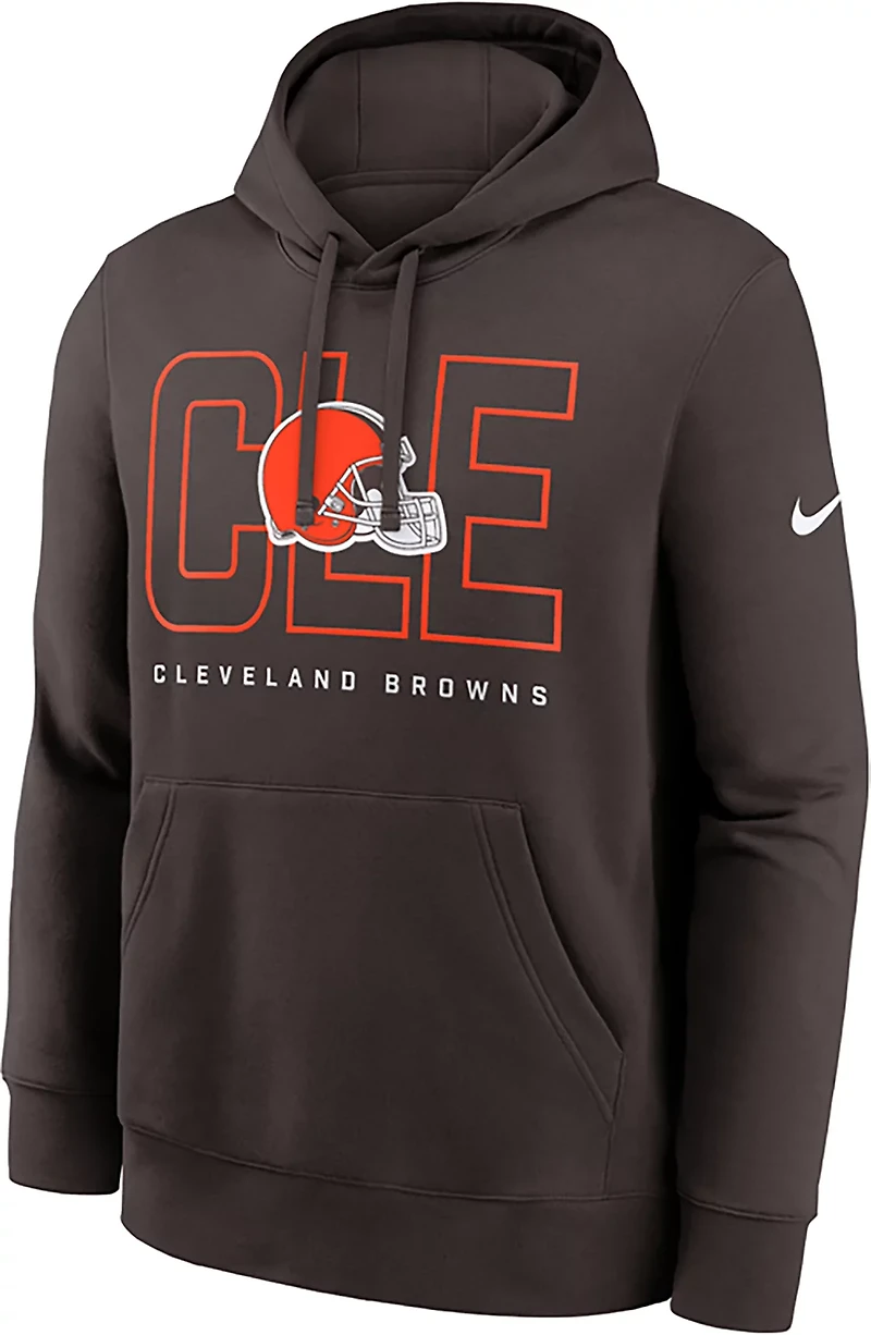 Nike Men's Browns Club Long Sleeve Pullover Hoodie