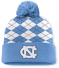 Jordan Men's UNC Argyle Peak Cuffed Pom Beanie