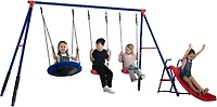 Delta Children FunZone Metal Swing Set 2 Swings 1 Disc Swing Slide