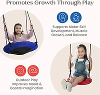 Delta Children FunZone Metal Swing Set 2 Swings 1 Disc Swing Slide