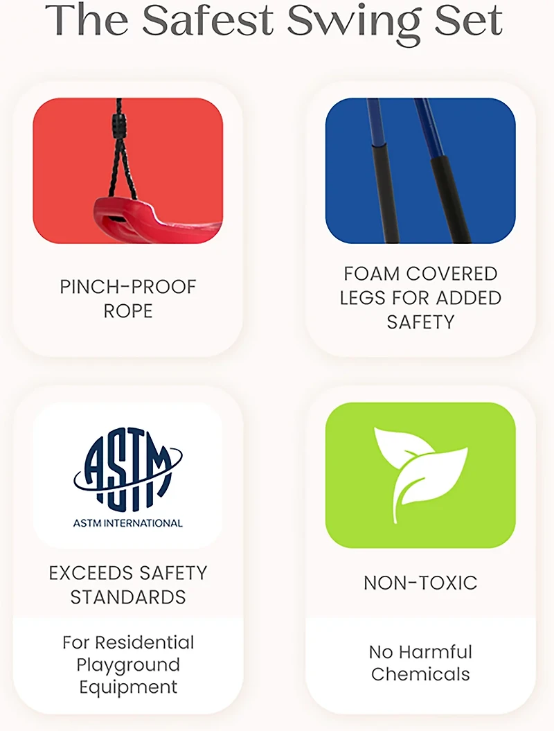 Delta Children FunZone Metal Swing Set 2 Swings 1 Disc Swing Slide