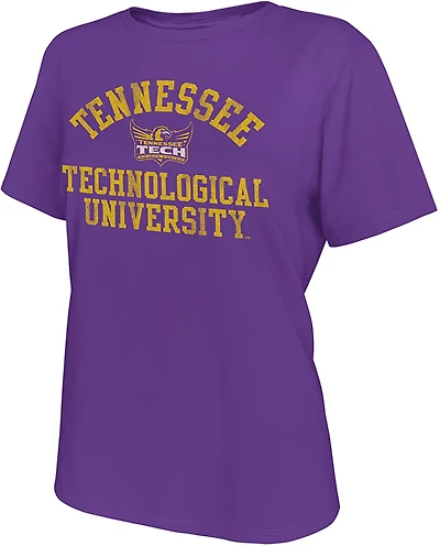 WILDCAT RETRO Women's Tennessee Tech School Arch Boxy T-shirt