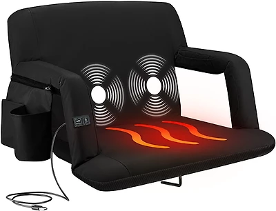 Alpcour Extra Wide Heated Massage Reclining Stadium Seat