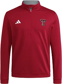 adidas Men's Texas Tech University Elevated 1/4-Zip Top