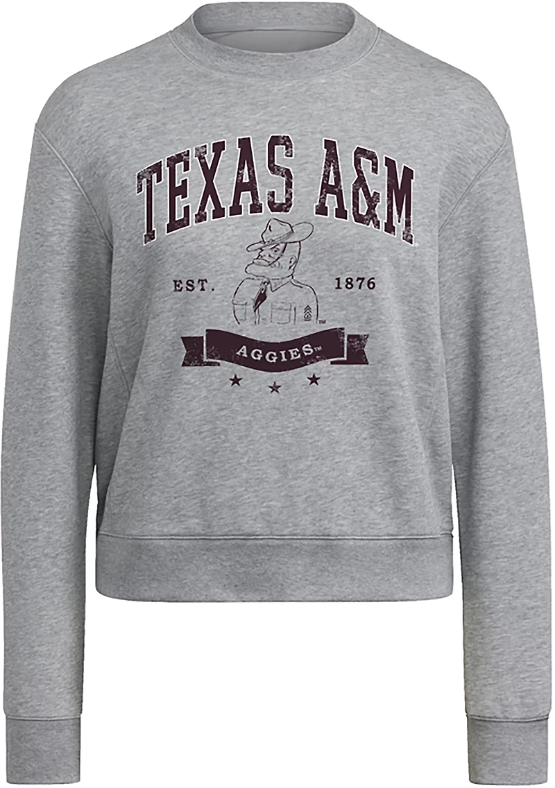 adidas Women's Texas A&M University Vault Scholastic Pride Crew Sweatshirt