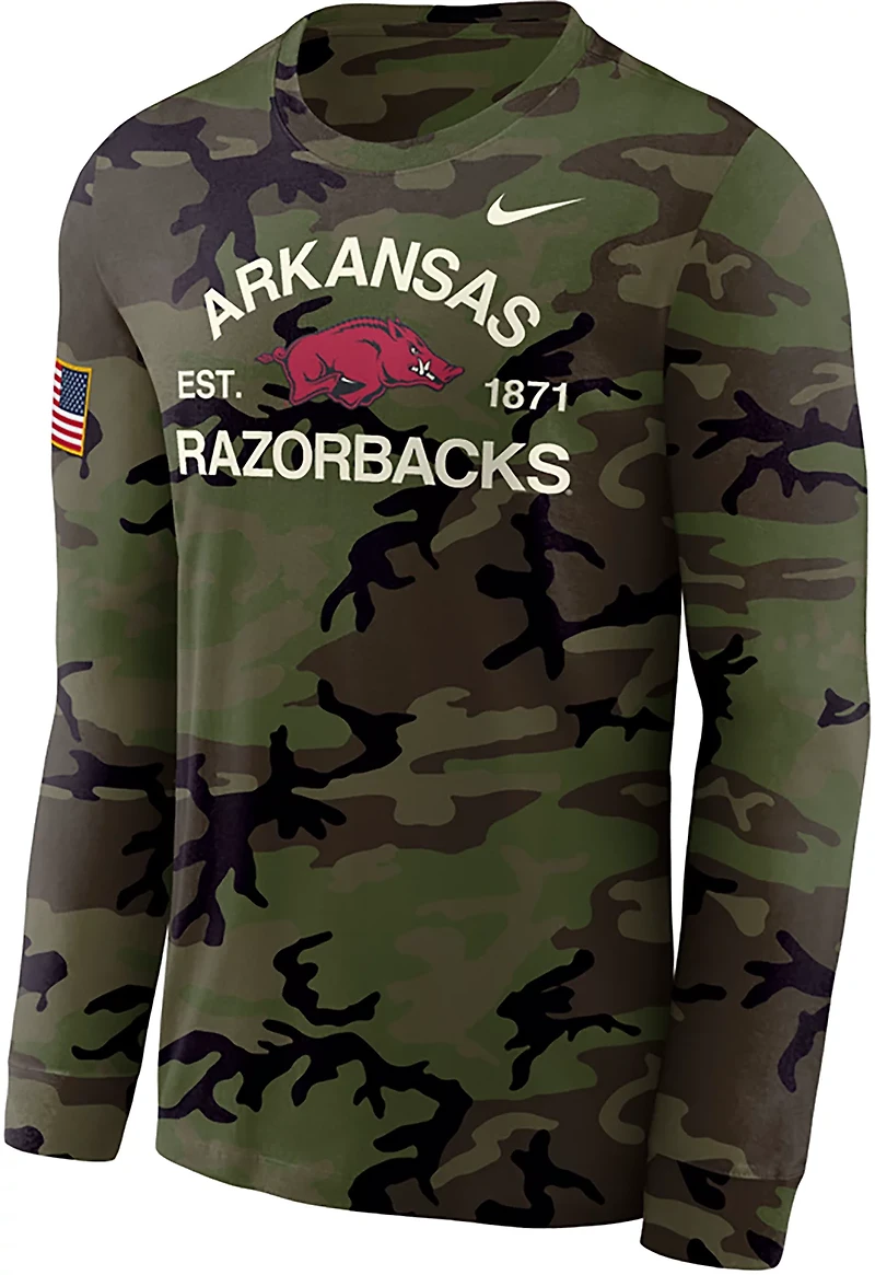 Nike Men's University of Arkansas Military Appreciation Legend Long Sleeve Graphic T-shirt