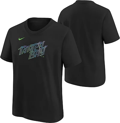 Nike Youth Tampa Bay Rays City Connect Wordmark Short Sleeve T-shirt