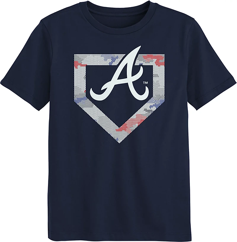 Outerstuff Boys' Braves Tech Camo Base Short Sleeve T-shirt