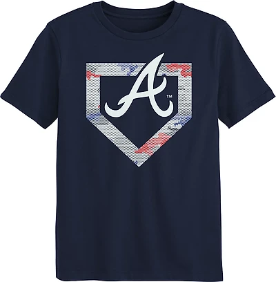 Outerstuff Boys' Braves Tech Camo Base Short Sleeve T-shirt