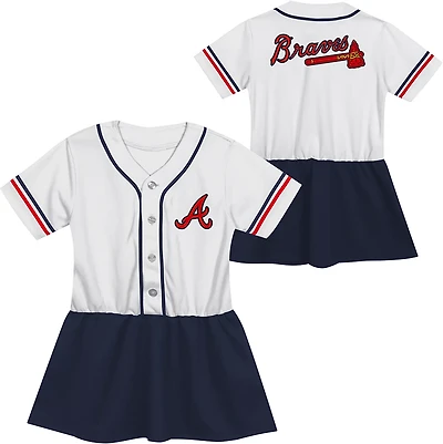 Outerstuff Girls' Atlanta Braves Curveball Jersey Dress
