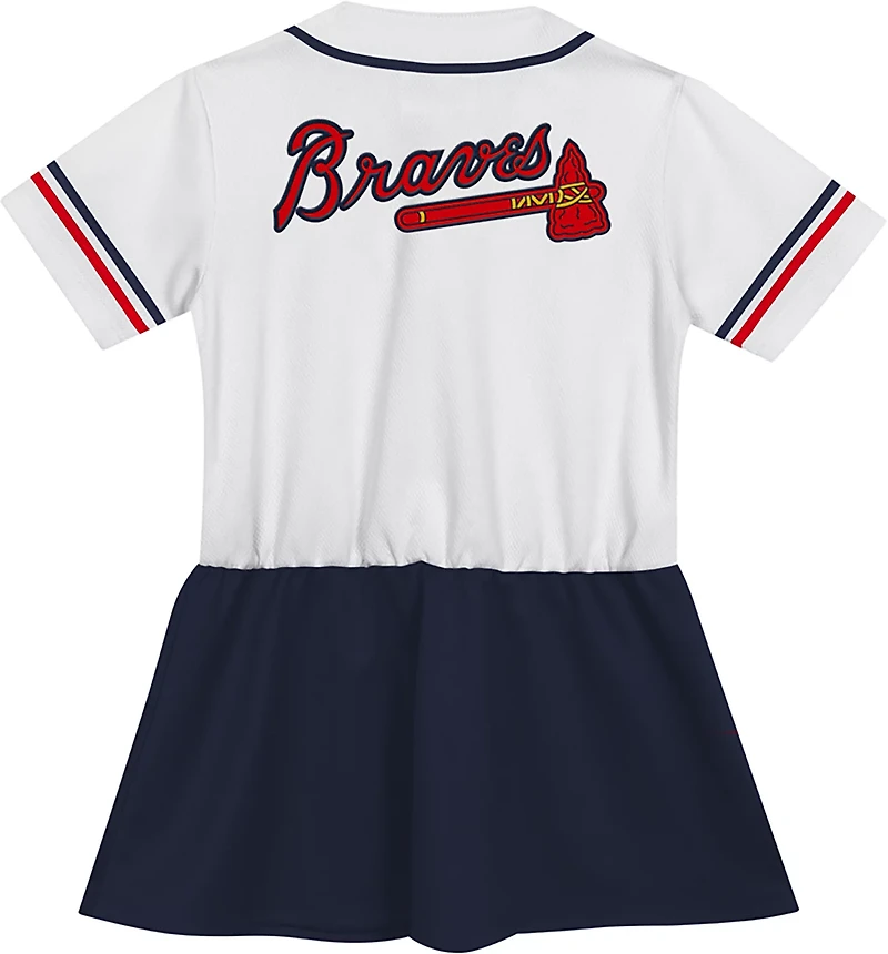 Outerstuff Girls' Atlanta Braves Curveball Jersey Dress