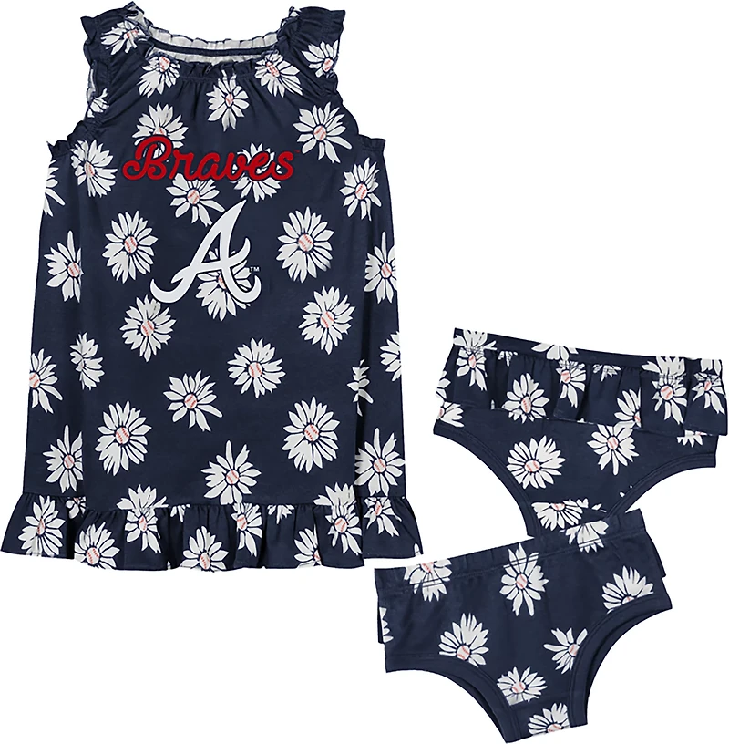 Outerstuff Girls' Atlanta Braves Hop Skip Dress
