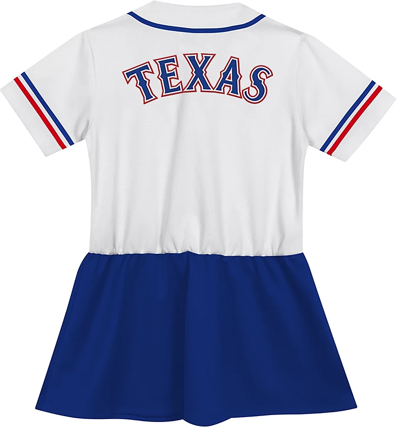 Outerstuff Girls' 4-7 Texas Rangers Curveball Jersey Dress