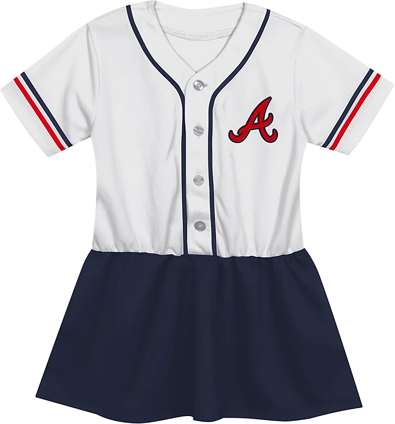 Outerstuff Toddler Girls' Atlanta Braves Curveball Jersey Dress