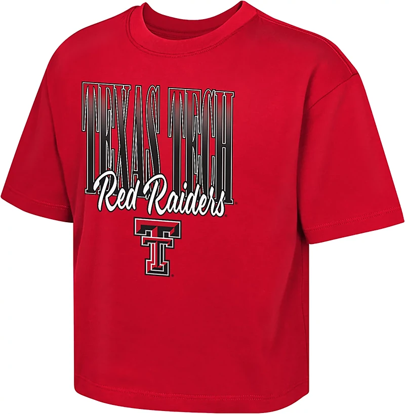 Outerstuff Girls' Texas Tech University Faded Boxy Graphic T-shirt