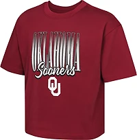 Outerstuff Girls' University of Oklahoma Sooners Faded Boxy Short Sleeve Graphic T-shirt