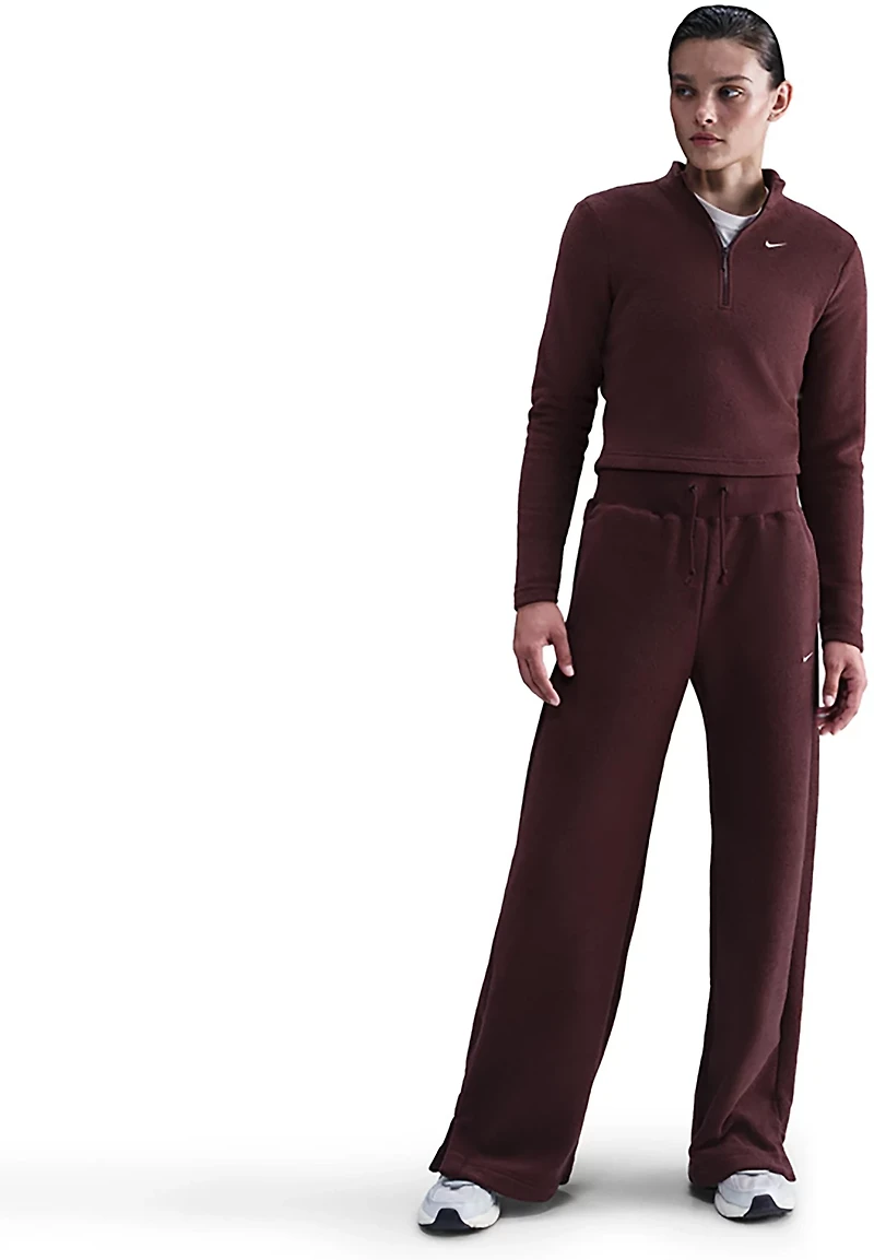 Nike Women's Sportswear Phoenix Plush Long Sleeve Fleece 1/2 Zip Top