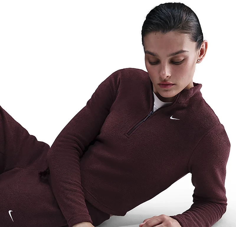 Nike Women's Sportswear Phoenix Plush Long Sleeve Fleece 1/2 Zip Top