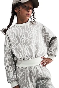 Nike Girls' Sportswear Club Fleece Boxy Crewneck Sweatshirt