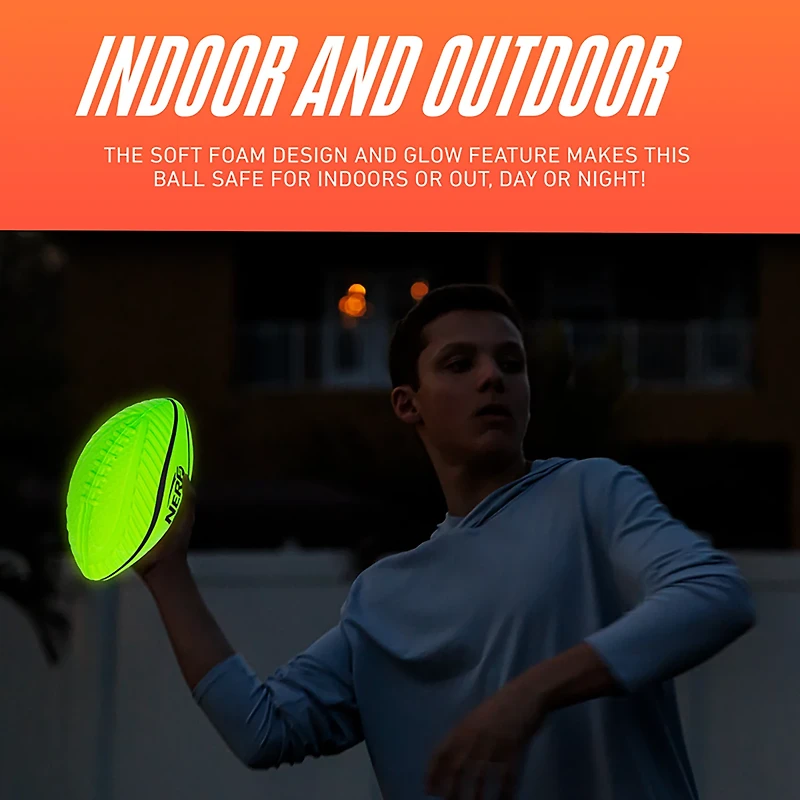 NERF Spiral Glow The Dark Football