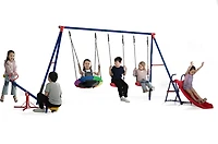 Delta Children FunZone Metal Swing Set