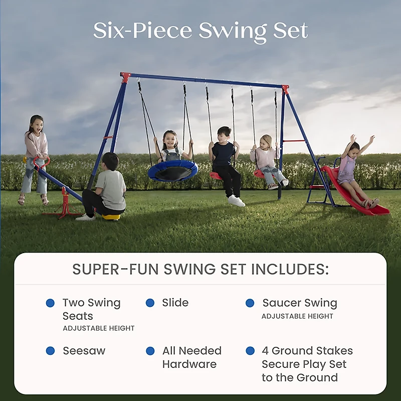Delta Children FunZone Metal Swing Set