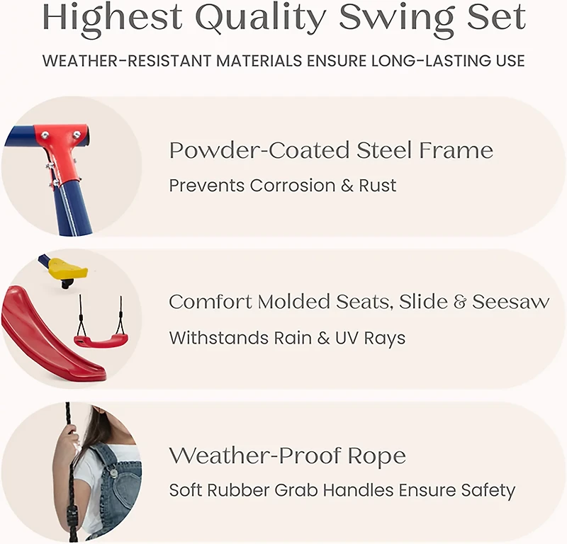 Delta Children FunZone Metal Swing Set