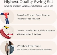 Delta Children FunZone Metal Swing Set