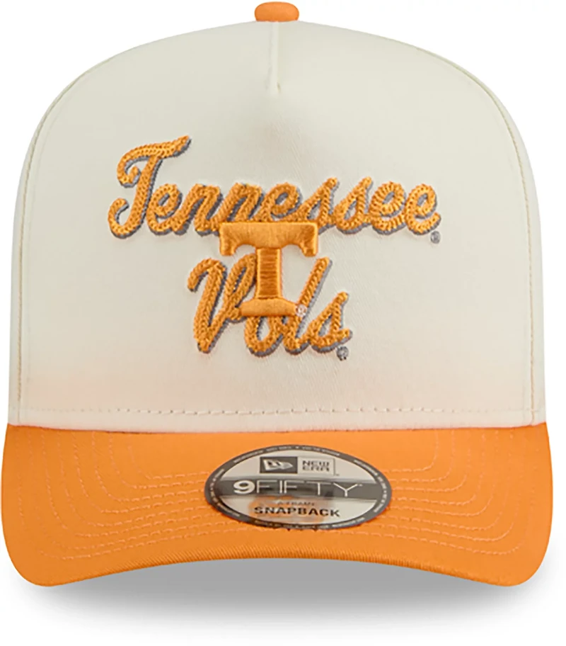 New Era Adults' University of Tennessee Chainstitch Snapback 9FIFTY A-Frame Cap
